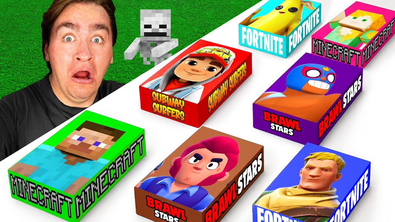 NEATIDARYK FORTNITE, SUBWAY SURFERS, MINECRAFT IR BRAWL STARS MYSTERY BOXŲ 3 VAL. NAKTIES! 🇱🇹
