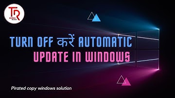 How To Turn Off Windows Auto Update In Windows 8 / 8.1