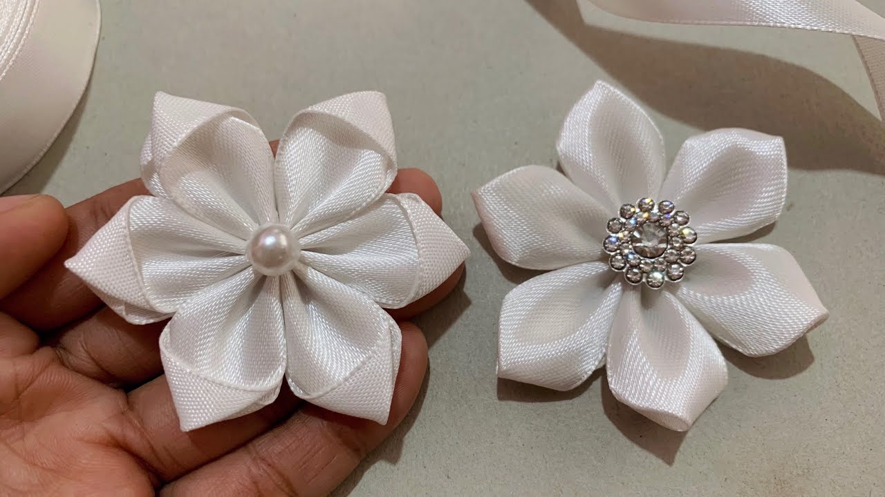 Native Ribbon Flower DIY Ribbon Flowers | 2 types Ribbon Flowers - YouTube