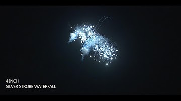 4" silver strobe waterfall