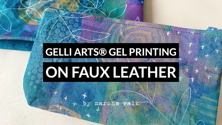 Gelli Arts Gel Printing on Faux Leather by Marsha ...