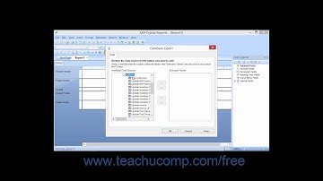 Crystal Reports 2013 Tutorial Selecting Report Data and Tables Business Objects Training