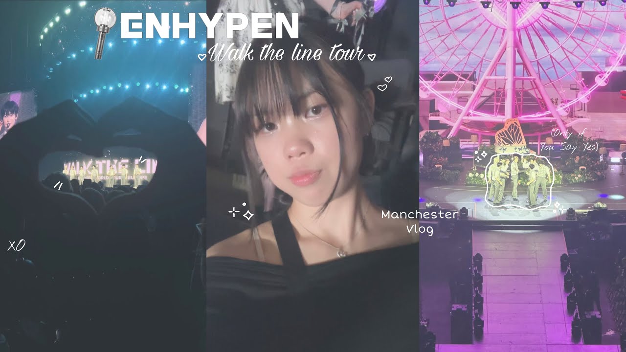 Enhypen 🎧ྀི Walk the line tour in Manchester 💌 | Concert vlog, freebies, grwm, cup sleeve event