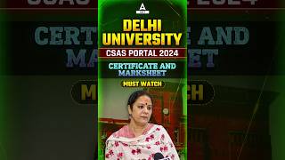 Delhi University CSAS PORTAL Certificate And Marksheet ✅ #shorts