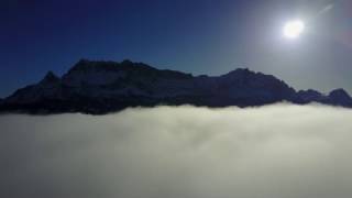 Dolomites UNESCO peaks above the clouds