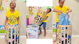 Famous Activity 48🤩. Eric Makes a Laundry Basket. How To Make A Laundry Basket Out Of Cardboard #crafts Net Worth