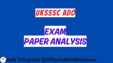 UKSSSC ADO || Exam Paper Analysis