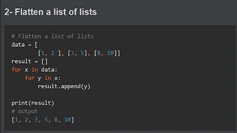 Flatten a list of lists With Python