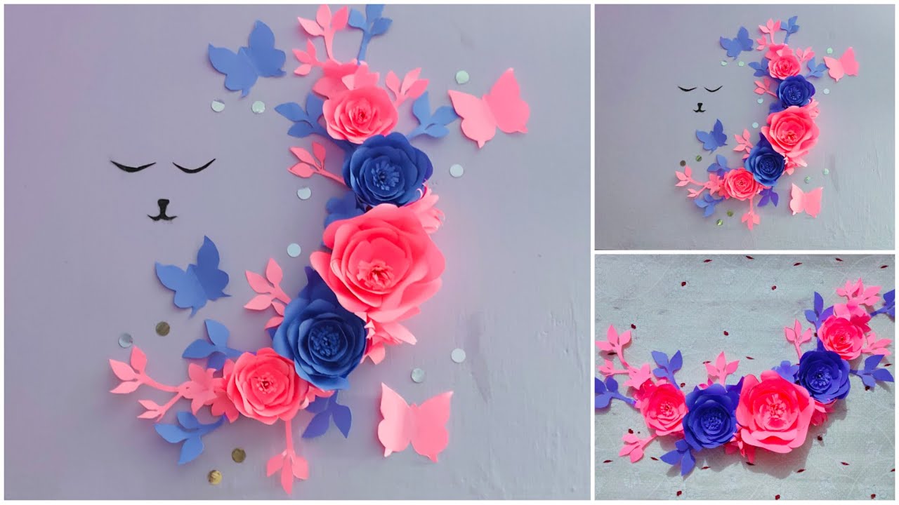DIY Beautiful wall decor paper craft paper craft wall decor ideas