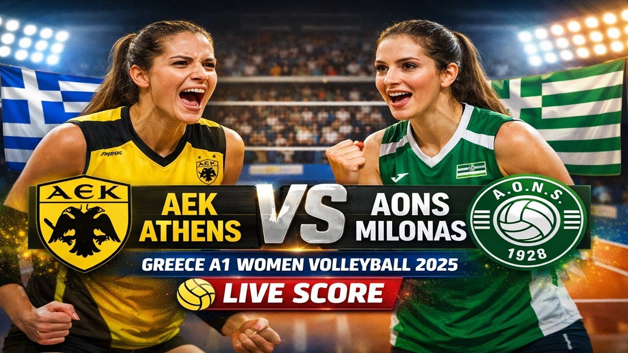 AEK Athens Vs Aons Milonas 🏐Greece A1 Women Volleyball 2025 🏐Live Score