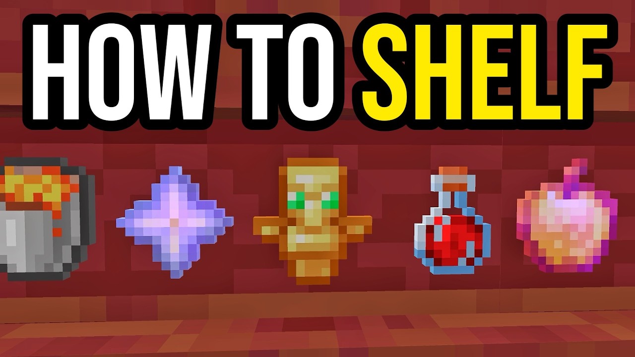 How To Use a Shelf In Minecraft Java & Bedrock - YouTube
