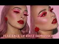 Graphic Liner│Pink & Red Makeup│Full Face of First Impressions