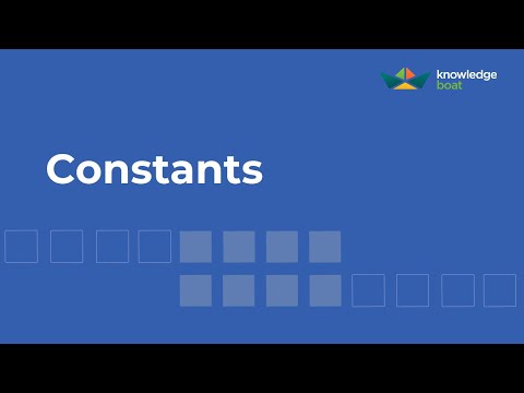 Constants | ICSE Computer Applications | Java & BlueJ