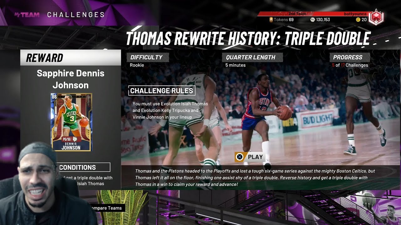 How To Get A Triple Double With Isiah Thomas In Nba 2k20 Myteam Spotlight Challenge 6 Youtube