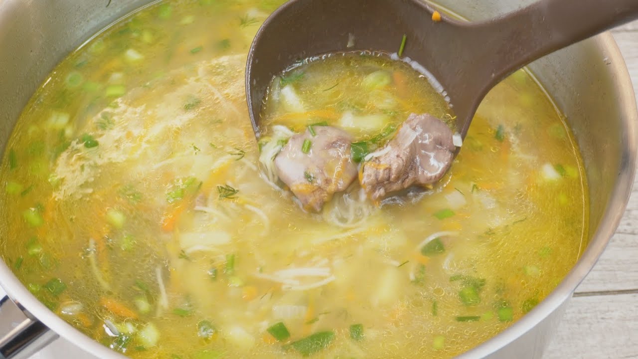 Рецепт вкусного супа из куриной печени