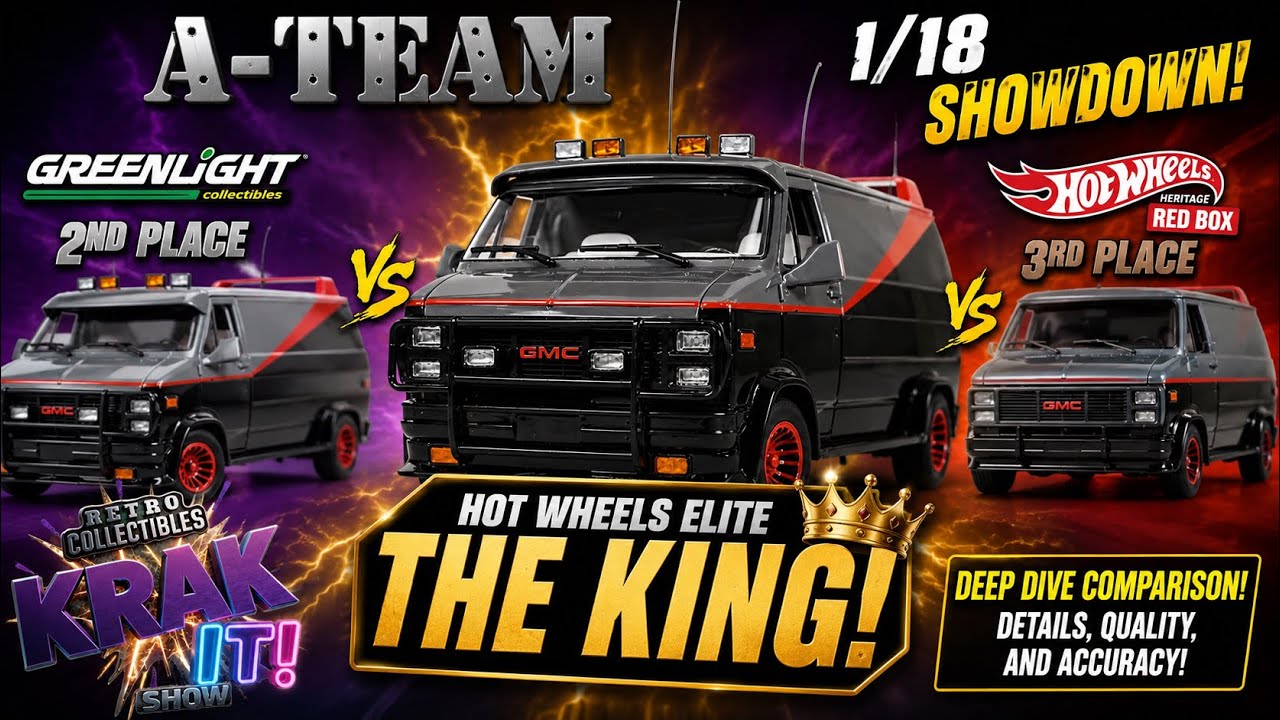 The Ultimate 1/18 A-Team Van Showdown: Hot Wheels Elite vs. Green