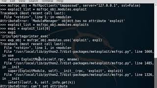Solution to AttributeError exception while using exploit module in pymetasploit - part1