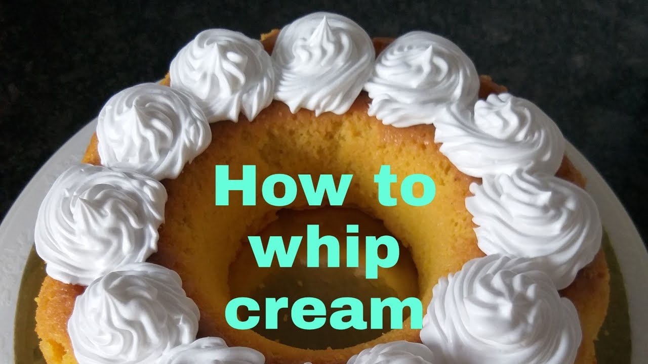 How to whip cream Whipped cream tutorial YouTube