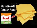 Homemade Cheese Slice | How to make Cheese Slice at home With Cheese Sandwich | Instant Cheese slice