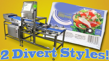 Incline Checkweigher with 2 Divert Styles in One Compact Unit