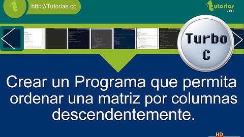 arrays – turbo C (ordenar matriz por columnas descendentemente)
