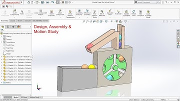 Marble Pump/ lifter Machine Design Assembly and Motion study in solidworks