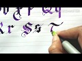 Letters Q, R, S, T, U | Gothic Calligraphy | Stylish Writing