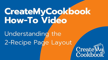 CreateMyCookbook Tutorial: Understanding the Two-Recipe Page Layout