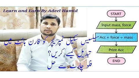 Learn Flow chart for converting temperature from Celsius to Fahrenheit| Computer Science 9th