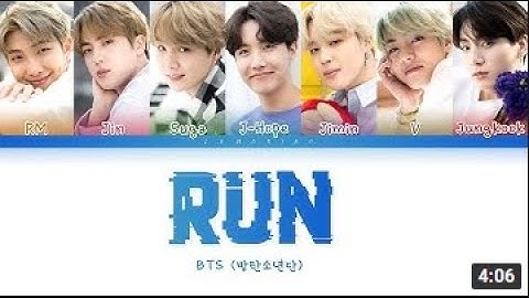 BTS (방탄소년단) - RUN [Color Coded Lyrics/Han/Rom/Eng/가사]