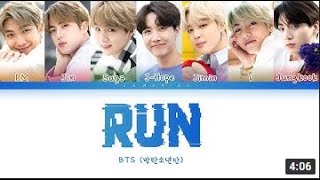 Download Lagu BTS (방탄소년단) - RUN [Color Coded Lyrics/Han/Rom/Eng/가사]