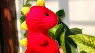 Red dinosaur recent custom order  #crochet #crochett #handmade #crochetworld #creativecrochet