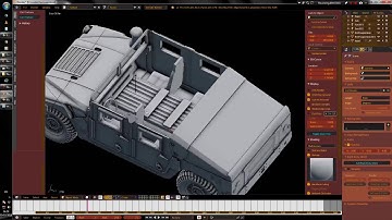Humvee (Commissioned Work) - Part 2 - Blender 2.79 - Speed Modelling/Texture Painting