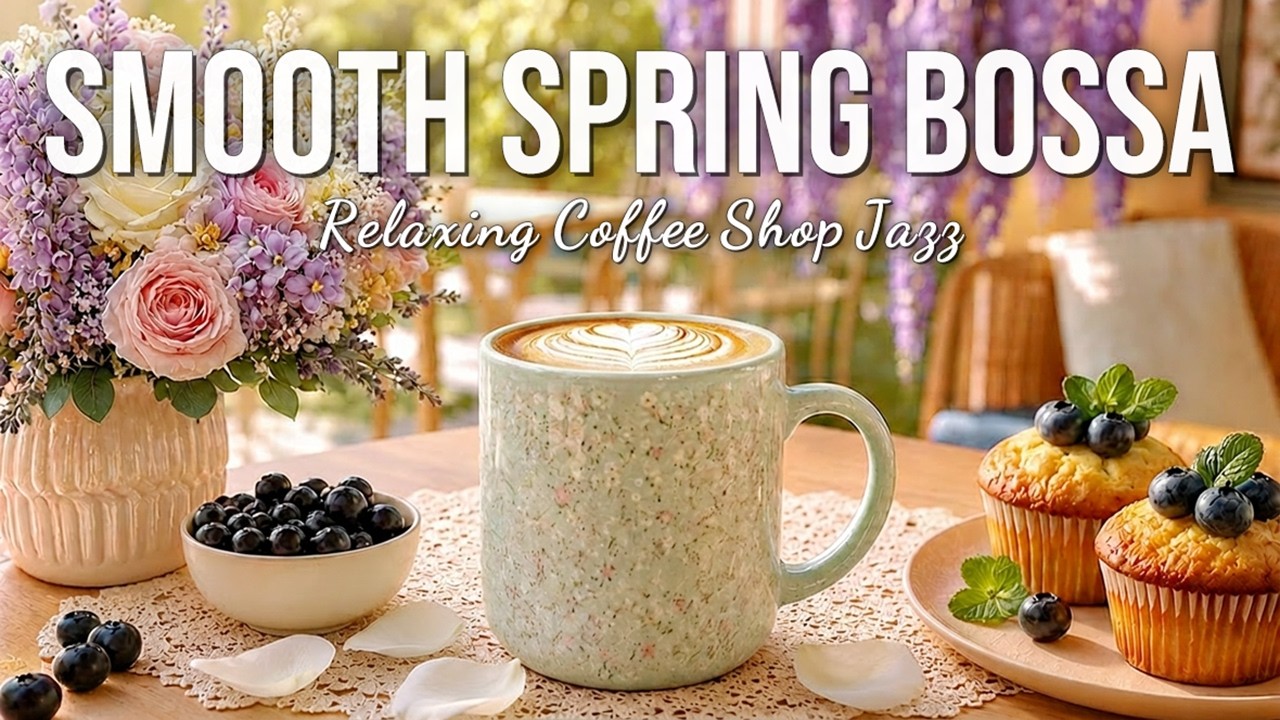 Smooth Spring Bossa Nova Jazz ☕ Coffee Shop Music for Work & Study ...