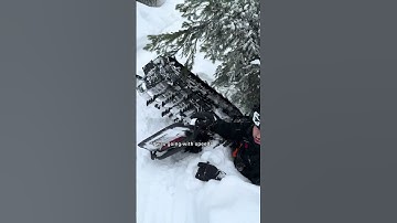 When you make dumb mistakes for no reason 😂 #snowmobile #stuck #skidoo #shorts