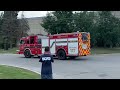 Mississauga Fire Pumper 117 responding from quarters