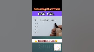 SSC CGL Reasoning | Number Series Reasoning Tricks | Short Trick |SimpleEasy55M #ssccgl #sscresoning