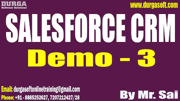 SALESFORCE CRM tutorials || Demo - 3 || by Mr. Sai On 24-01-2024 @7AM IST