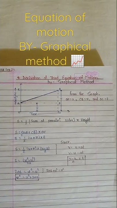 Derivation Of Third Equation of motion very simple BY- Graphical method ...