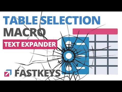 Table Selections - Typing Automation Using Selection Forms - AutoFill [FastKeys Macro Tutorial]