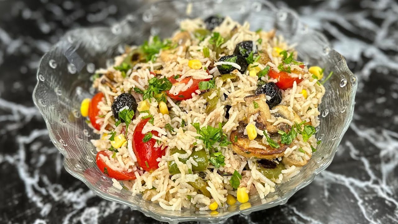 Une salade de riz qui change de l’ordinaire 🥗 Rapide, facile et économique 👩🏻‍🍳