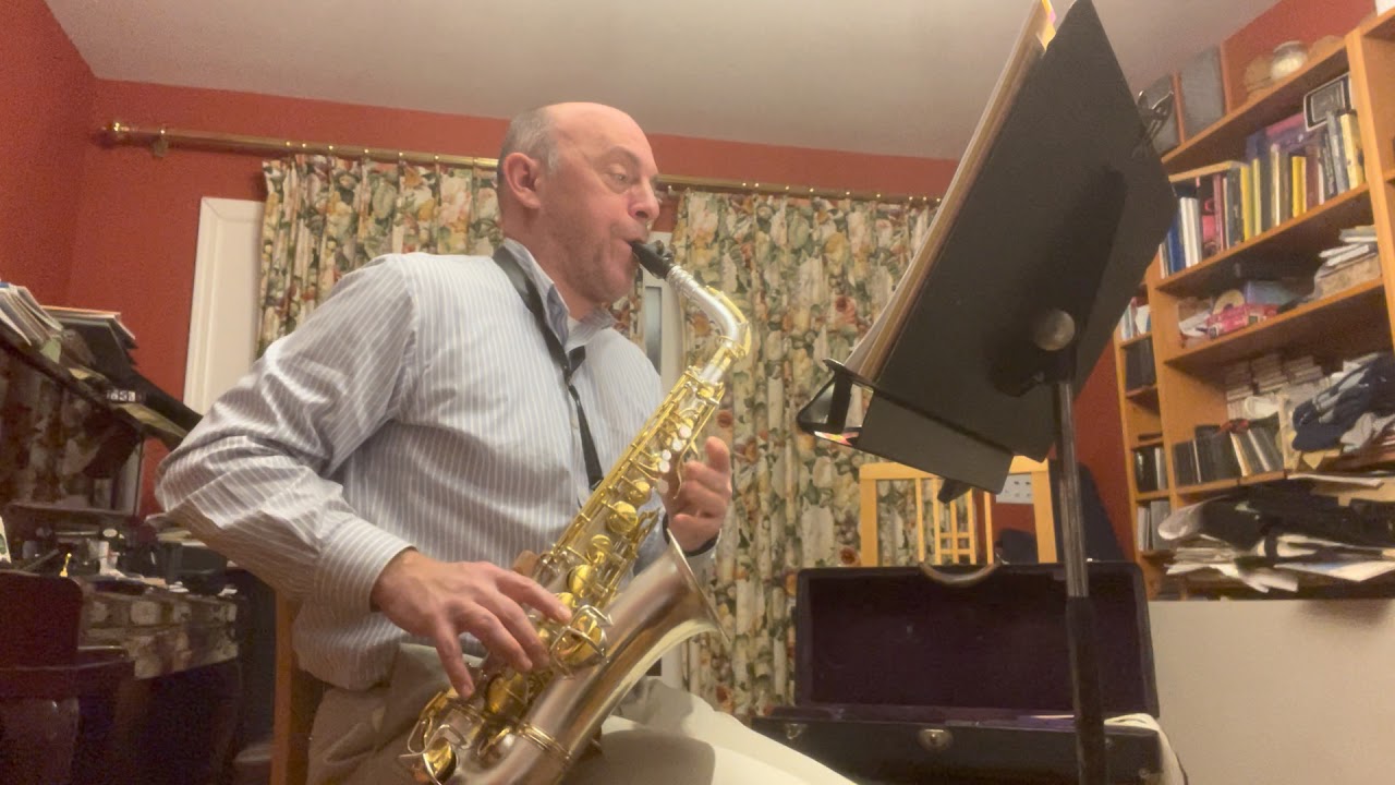 Ferling etude 12 on alto saxophone, under tempo, mm=80