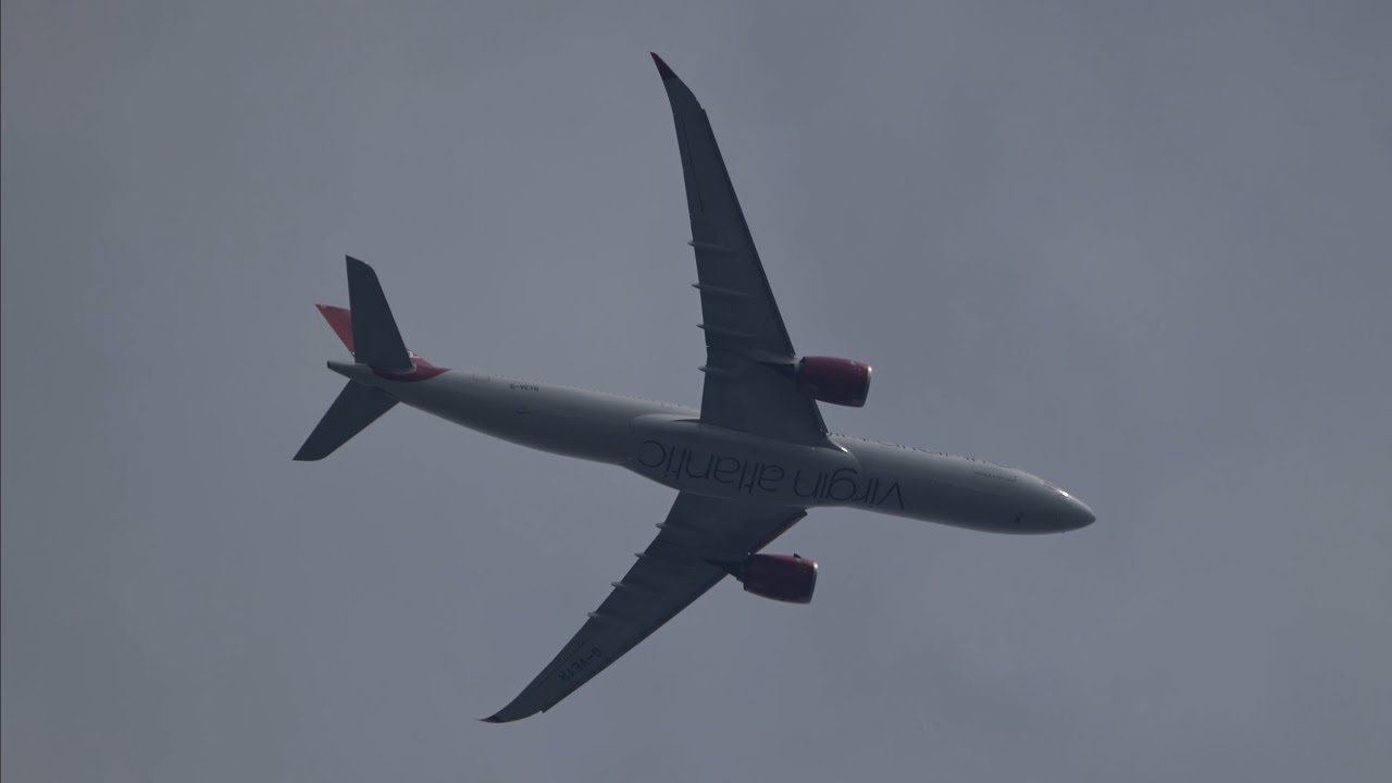 Virgin Atlantic A330NEO descending through the capital on approach to Heathrow