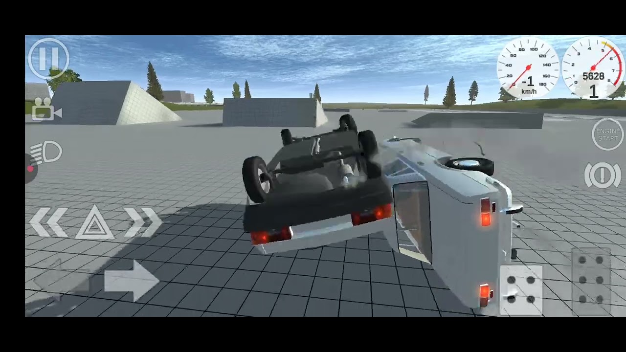 Играю в simple car crash катаюсь по городу #4