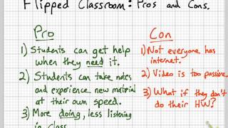 pros and cons of flipped classrooms