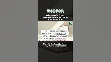 Cybersecurity Crises: Lessons from Ingram Micro’s Ransomware Attack #cybersecurity #ransomware