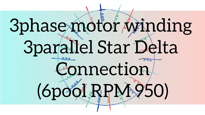3 phase motor winding (3parallel Star Delta connection) (6pole RPM 950)