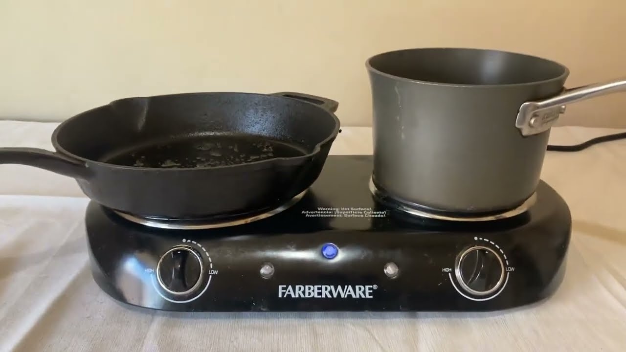 Farberware Royalty 1800 W Double Burner Black Electric Cooktop