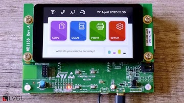 LVGL Printer Demo GUI on STM32F769 Discovery (800 x 480)
