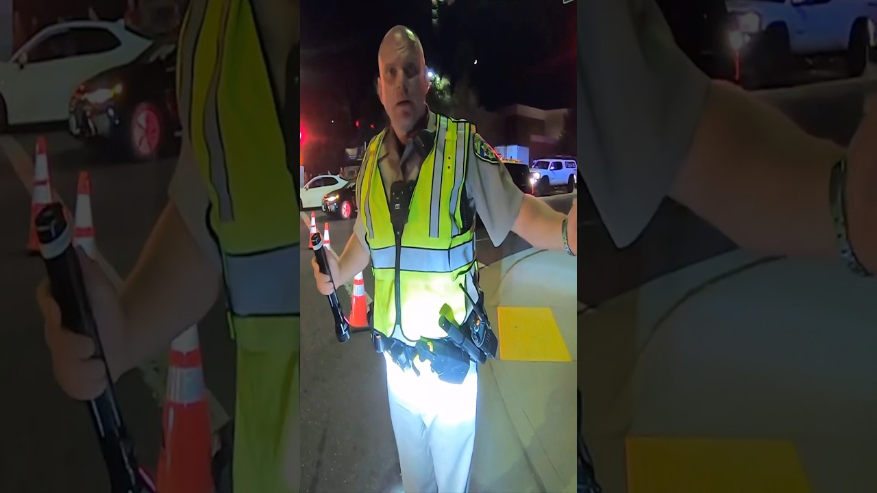 Cop yells and demands biker to stop because the road is closed 😬 ​⁠